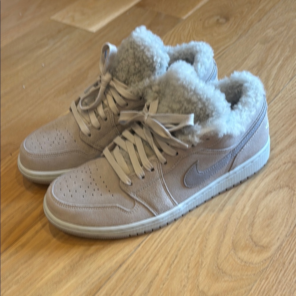 Jordan Gray Sneakers with Sherpa Lining